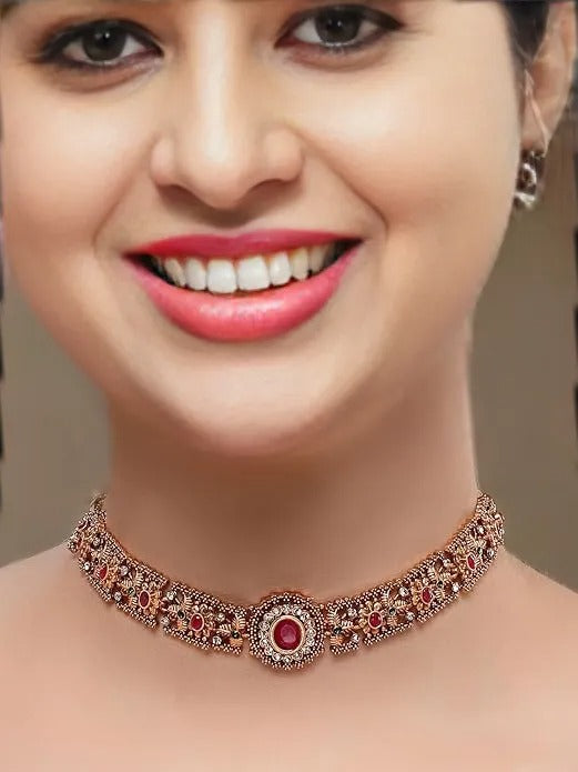 FluteVrinda Fashion Necklace Jewellery Set for Women Traditional Latest Stylish Design Fancy(B0FRM2BVB1 )